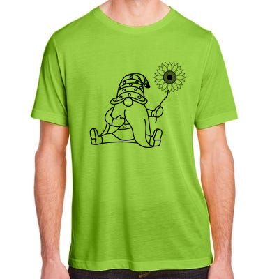 Summer Gnome With Sunflower Graphic Adult ChromaSoft Performance T-Shirt