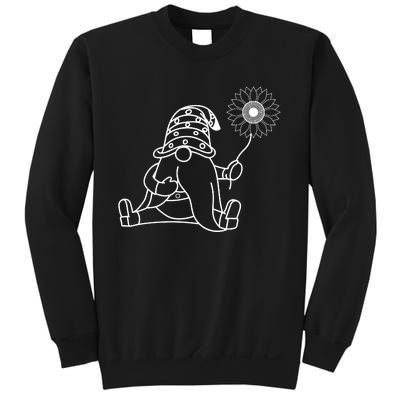 Summer Gnome With Sunflower Graphic Sweatshirt