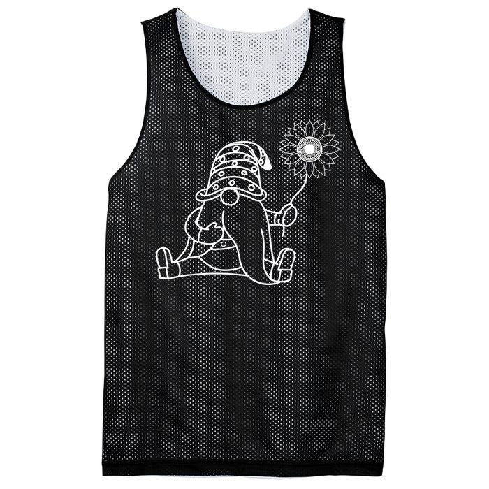 Summer Gnome With Sunflower Graphic Mesh Reversible Basketball Jersey Tank