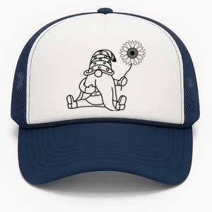 Summer Gnome With Sunflower Graphic Trucker Hat