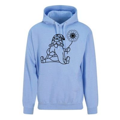 Summer Gnome With Sunflower Graphic Unisex Surf Hoodie