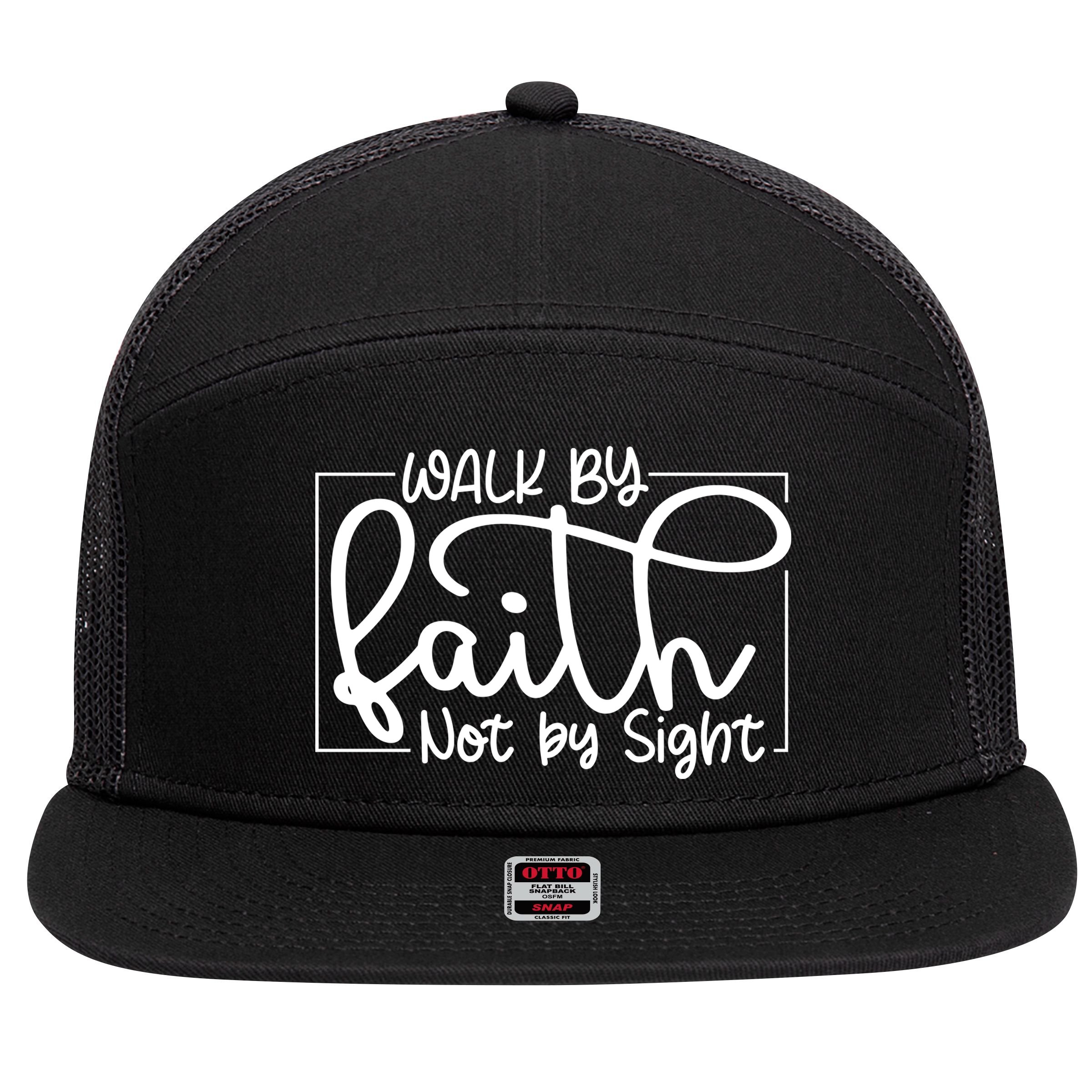 Shine Green Walk By Faith 7 Panel Mesh Trucker Snapback Hat