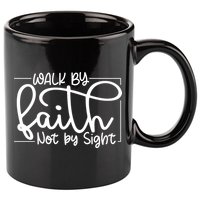 Shine Green Walk By Faith 11oz C Handle Ceramic Mug