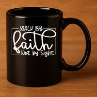 Shine Green Walk By Faith 11oz C Handle Ceramic Mug