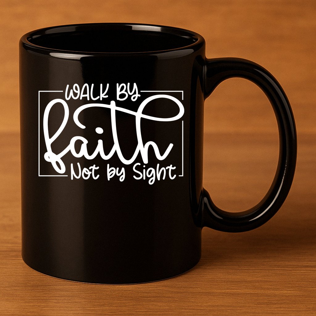 Shine Green Walk By Faith 11oz C Handle Ceramic Mug