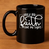 Shine Green Walk By Faith 11oz C Handle Ceramic Mug