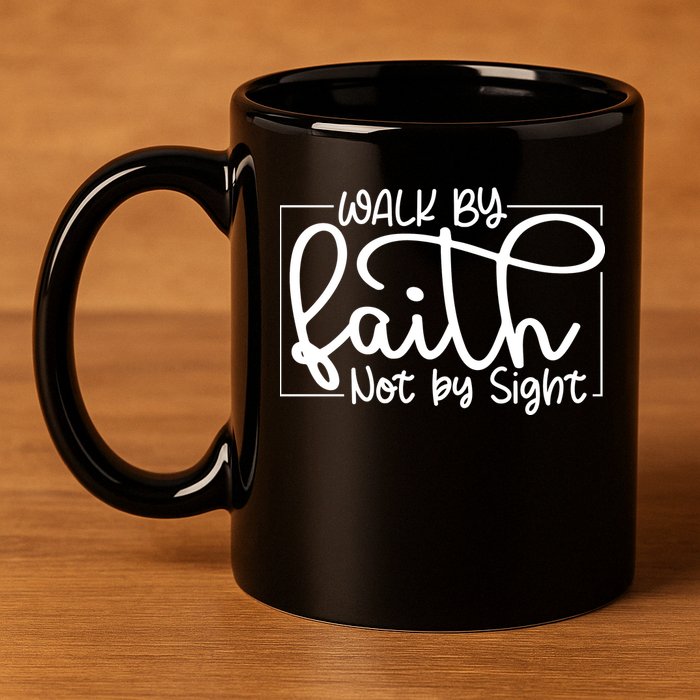 Shine Green Walk By Faith 11oz C Handle Ceramic Mug