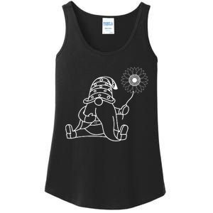 Summer Gnomes With Sunflower Graphic Ladies Essential Tank