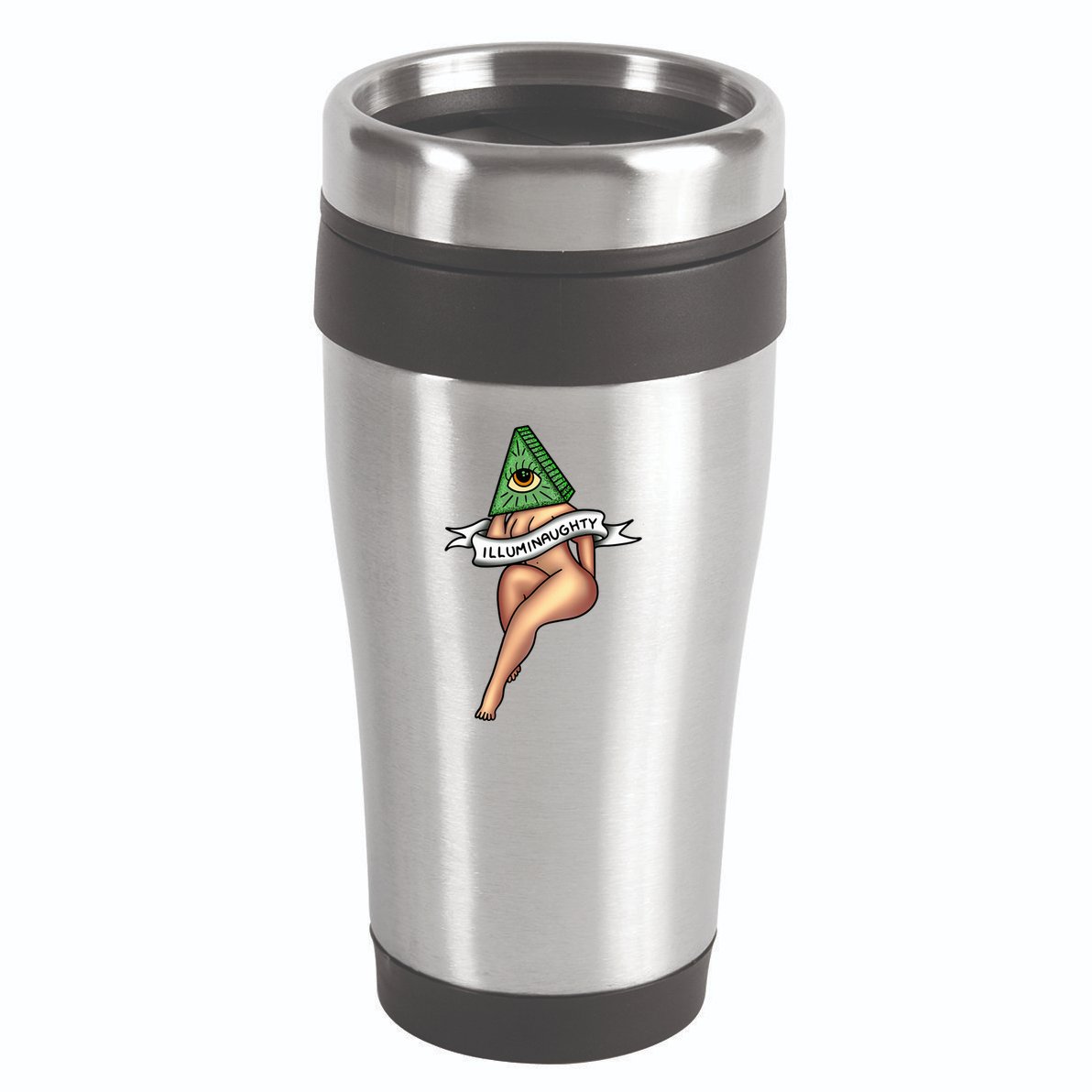 Sexy Girl X Illuminaughty X Illuminati Occult Tattoo Flash 16oz Travel Tumbler