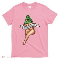 Sexy Girl X Illuminaughty X Illuminati Occult Tattoo Flash T-Shirt