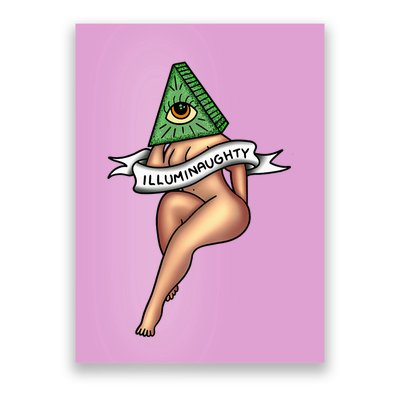 Sexy Girl X Illuminaughty X Illuminati Occult Tattoo Flash Poster
