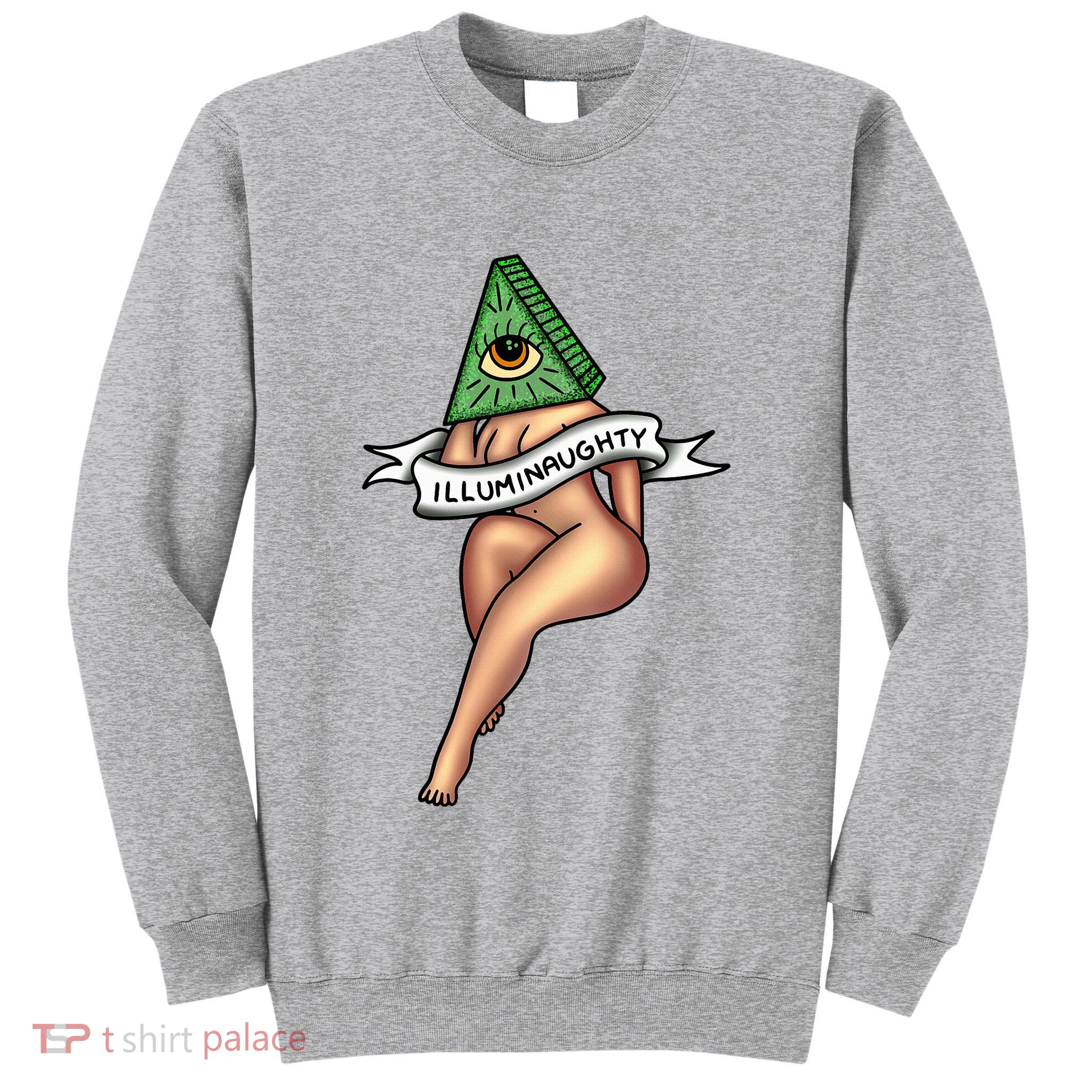 Sexy Girl X Illuminaughty X Illuminati Occult Tattoo Flash Tall Sweatshirt