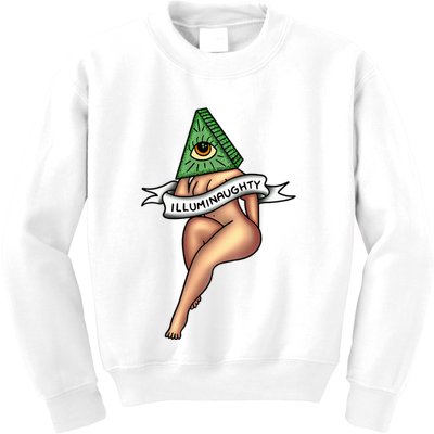 Sexy Girl X Illuminaughty X Illuminati Occult Tattoo Flash Kids Sweatshirt