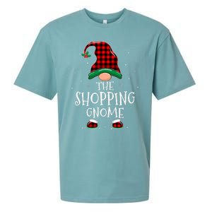 Shopping Gnome Xmas Family Matching Plaid Christmas Gnomes Sueded Cloud Jersey T-Shirt