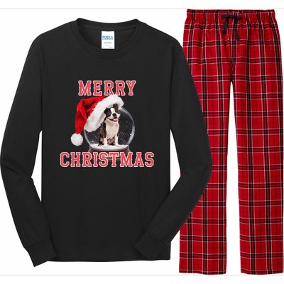 Snow Globe Xmas French Bulldog Christmas Long Sleeve Pajama Set