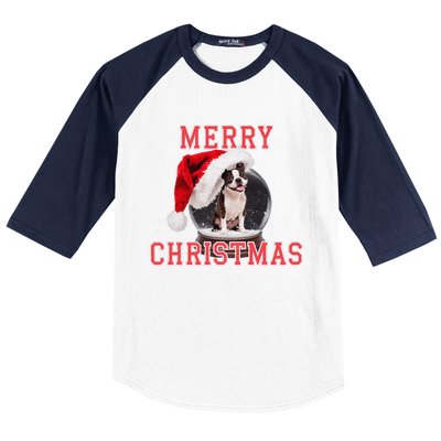 Snow Globe Xmas French Bulldog Christmas Baseball Sleeve Shirt