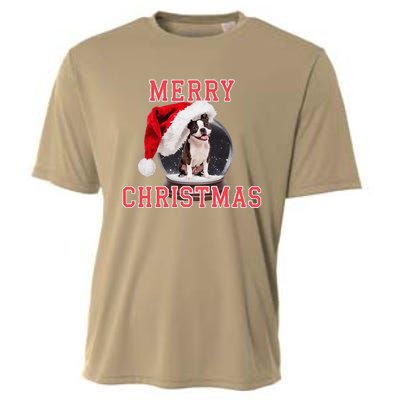 Snow Globe Xmas French Bulldog Christmas Cooling Performance Crew T-Shirt