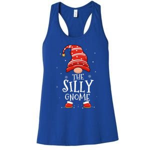 Silly Gnome Xmas Family Matching Funny Christmas Gnomes Cool Gift Women's Racerback Tank