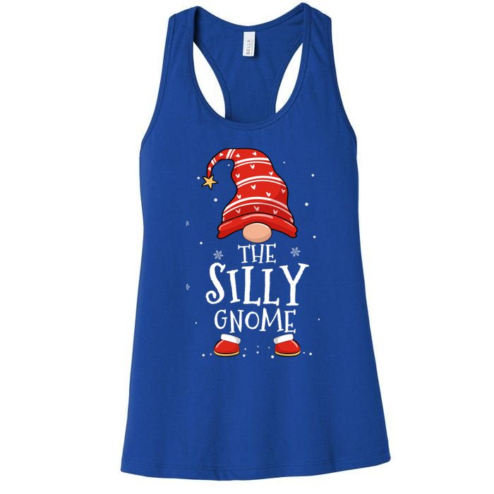 Silly Gnome Xmas Family Matching Funny Christmas Gnomes Cool Gift Women's Racerback Tank