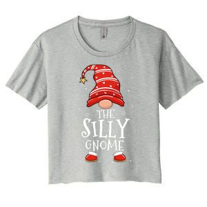 Silly Gnome Xmas Family Matching Funny Christmas Gnomes Cool Gift Women's Crop Top Tee