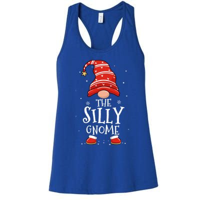 Silly Gnome Xmas Family Matching Funny Christmas Gnomes Gift Women's Racerback Tank