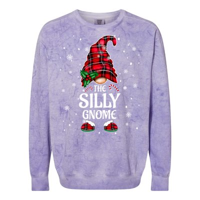 Silly Gnome Xmas Family Matching Plaid Christmas Gnomes Cool Gift Colorblast Crewneck Sweatshirt