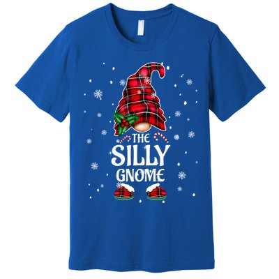 Silly Gnome Xmas Family Matching Plaid Christmas Gnomes Cool Gift Premium T-Shirt