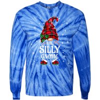 Silly Gnome Xmas Family Matching Plaid Christmas Gnomes Cool Gift Tie-Dye Long Sleeve Shirt