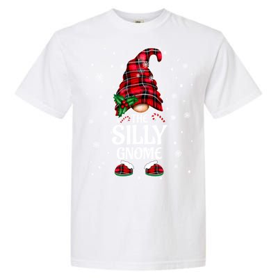 Silly Gnome Xmas Family Matching Plaid Christmas Gnomes Cool Gift Garment-Dyed Heavyweight T-Shirt