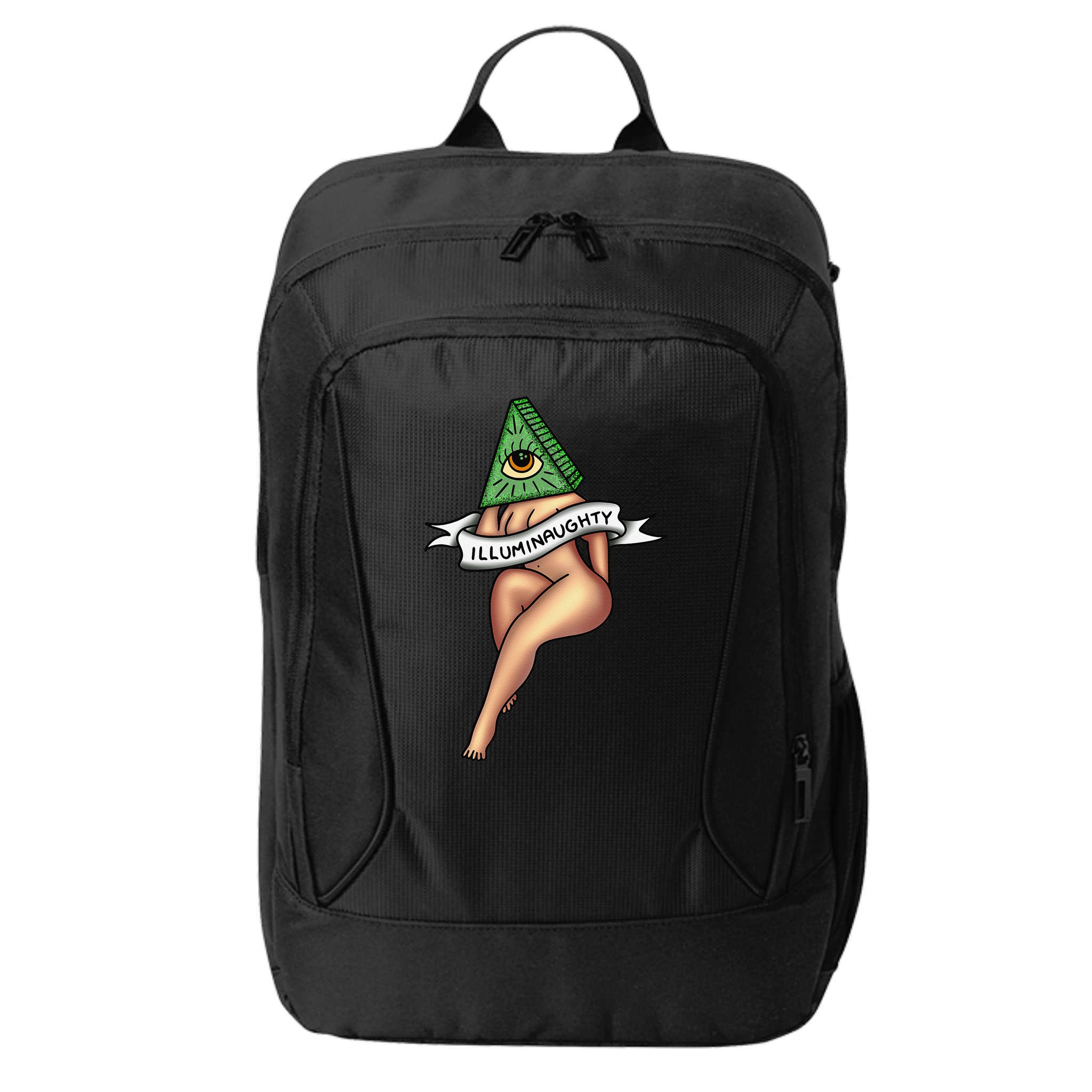 Sexy Girl X Illuminaughty X Illuminati Occult Tattoo Flash City Backpack