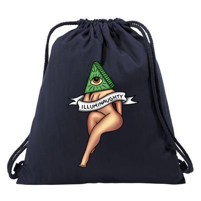 Sexy Girl X Illuminaughty X Illuminati Occult Tattoo Flash Drawstring Bag