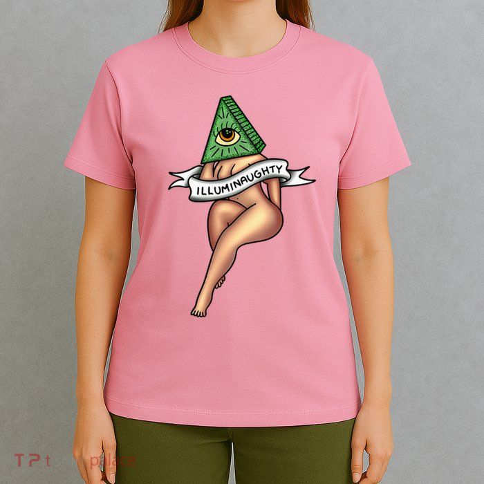 Sexy Girl X Illuminaughty X Illuminati Occult Tattoo Flash T-Shirt