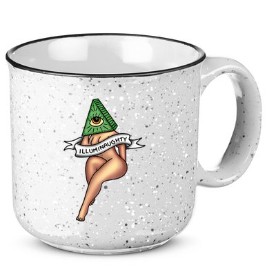 Sexy Girl X Illuminaughty X Illuminati Occult Tattoo Flash 15oz Campfire Ceramic Mug