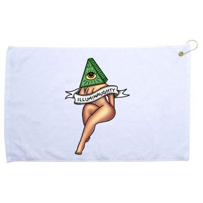Sexy Girl X Illuminaughty X Illuminati Occult Tattoo Flash Grommeted Golf Towel