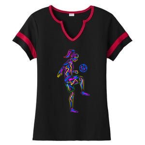 Soccer Girl Youth Women Players TShirt Ladies Halftime Notch Neck Tee