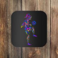 Soccer Girl Youth Women Players TShirt Coaster