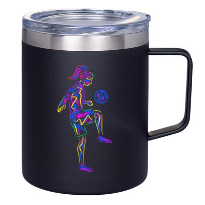 Soccer Girl Youth Women Players TShirt 12oz Stainless Steel Coffee Mug