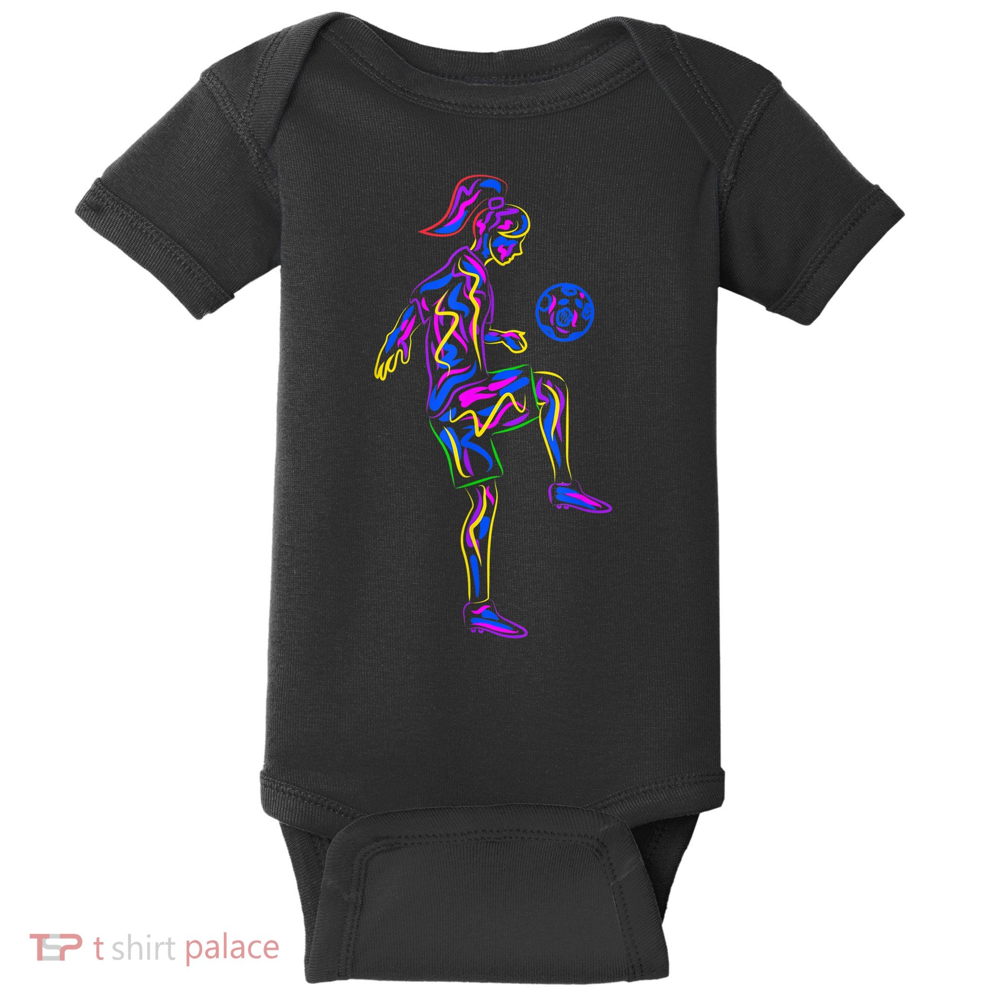 Soccer Girl Youth Women Players TShirt Baby Bodysuit