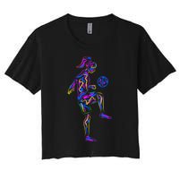 Soccer Girl Youth Women Players TShirt Women's Crop Top Tee