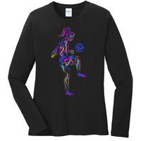 Soccer Girl Youth Women Players TShirt Ladies Long Sleeve Shirt