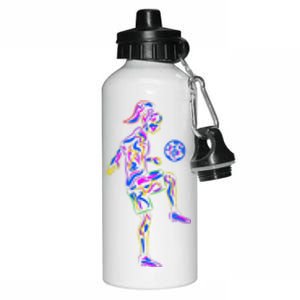 Soccer Girl Youth Women Players TShirt Aluminum Water Bottle