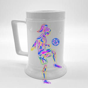 Soccer Girl Youth Women Players TShirt Beer Stein