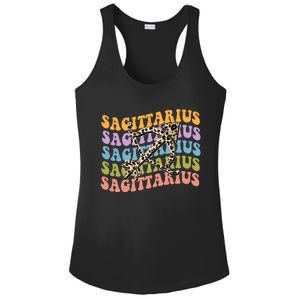 Sagittarius Gift Zodiac Birthday Retro Groovy Gift Ladies PosiCharge Competitor Racerback Tank