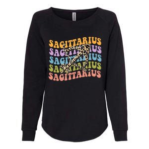 Sagittarius Gift Zodiac Birthday Retro Groovy Gift Womens California Wash Sweatshirt