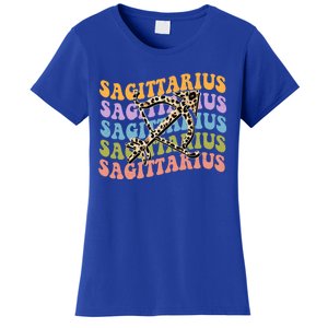 Sagittarius Gift Zodiac Birthday Retro Groovy Gift Women's T-Shirt