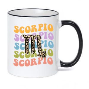 Scorpio Gift Zodiac Birthday Retro Groovy Great Gift 11oz Black Color Changing Mug