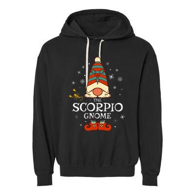 Scorpio Gnome Zodiac Sign Christmas Astrology Horoscope Garment-Dyed Fleece Hoodie