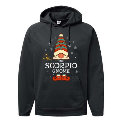 Scorpio Gnome Zodiac Sign Christmas Astrology Horoscope Performance Fleece Hoodie