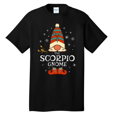 Scorpio Gnome Zodiac Sign Christmas Astrology Horoscope Tall T-Shirt