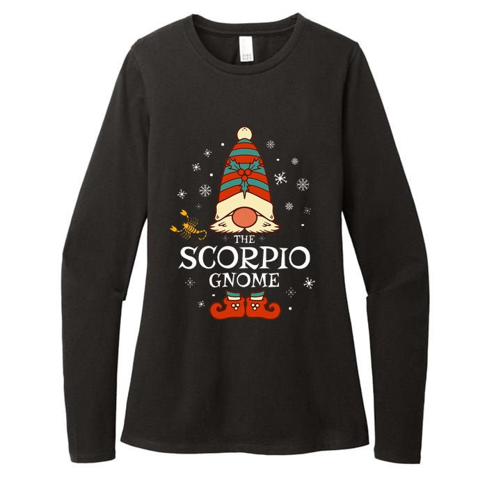 Scorpio Gnome Zodiac Sign Christmas Astrology Horoscope Womens CVC Long Sleeve Shirt